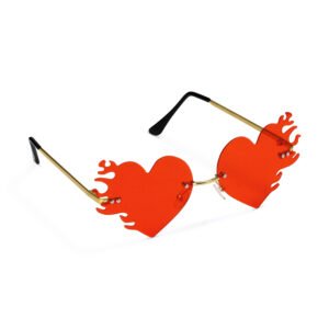 Širdelės formos liepsnos formos raudonos spalvos